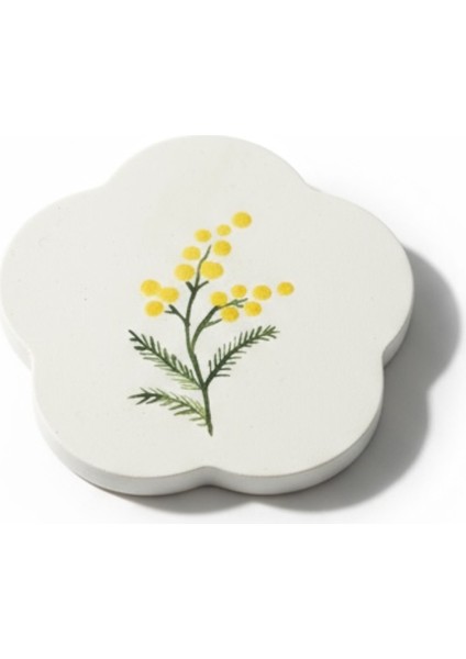 Mimoza Desenli Dekoratif Kapaklı Kutu – 10 cm x 6 cm