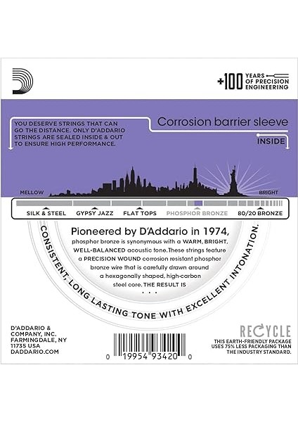 EJ26-3D Akustik Gitar Tel Seti, 3'lü Paket, Phosphor-Bronz fiyatları