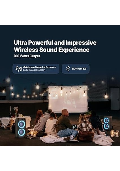 Carnival 100W Taşınabilir Kablosuz Bluetooth Parti Hoparlörü 2BH12 fiyatları