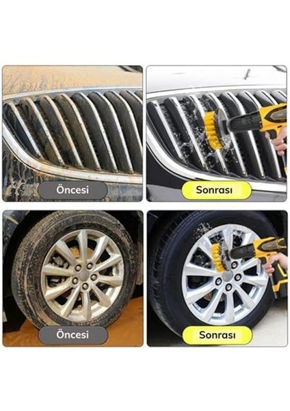 Home 3lü Matkap Ucu Banyo Küvet Duşakabin Araba Tekerliği Koltuk Yıkama Temizleme Fırçası Seti, Renkli, Küçük modelleri