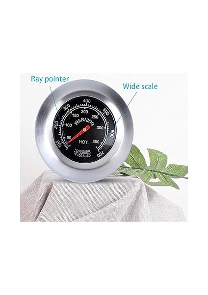 Paslanmaz Çelik Sigara Içen Mangal, 2 Adet, Barbekü Termometresi, Manometre, Paslanmaz Çelik, Bimetalik, Mutfak Kızartma, Gösterge Termometresi, Celsius ve Fahrenheit 100 – 700 ℉ fiyatları
