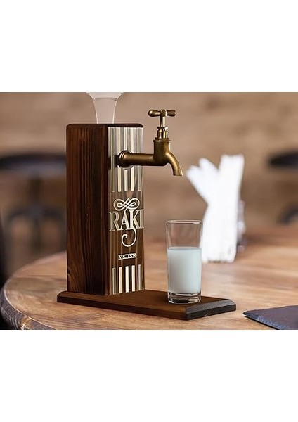 Gift Özel Rakı Baskılı Musluklu Doğal Ahşap Içki Standı, Içki Çeşmesi, Doğum Günü Hediyesi, Ev Hediyesi, Içecek Dispenseri fiyatları