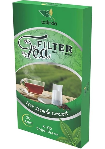 tatlinda filter tea 50'li büyük boy l doğal ağaç liflerinden üretilmiş çay filtresi demleme poşeti (200 adet) fiyatları