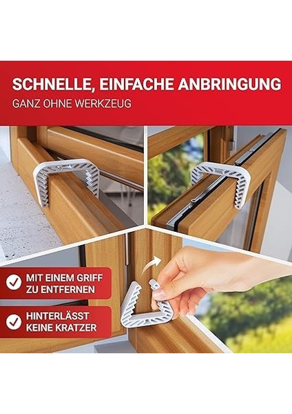 Pencere Stoperi, 6'lı Set, Pencere Kıskacı, Pencere Kıskacı Koruması, Güvenilir Güvenlik modelleri
