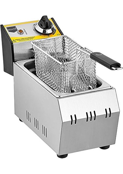 R90 Elektrikli Fritöz, 3 L, 2500 W, Gümüş Rengi, Yüksek Hassasiyetli Termostat