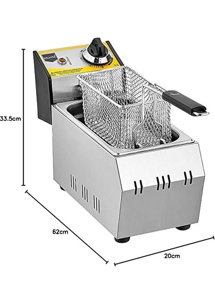 R90 Elektrikli Fritöz, 3 L, 2500 W, Gümüş Rengi, Yüksek Hassasiyetli Termostat fiyatları