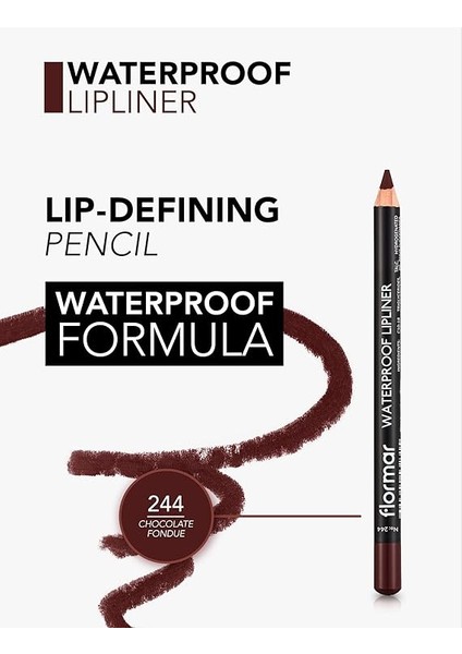 Waterproof Lipliner-Dudak Kalemi N244 Chocolate Fondue 1.14GR fırsatları