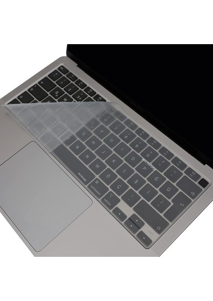 Macbook Air M1 13INÇ Klavye Koruyucu Türkçe Q A2179 A2337 ile Uyumlu Şeffaf