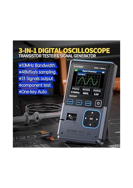 Upgrade 3 In 1 Digital Oscilloscope 10MHZ 48MS/S Transistor Tester Electronics Component Tester USB Charger Tools fiyatları