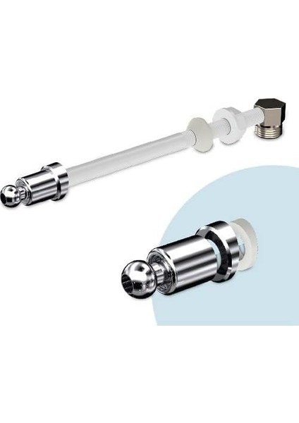 Çubuğu Krom Uçlu Sarı Dirsekli (29 cm (Orta))