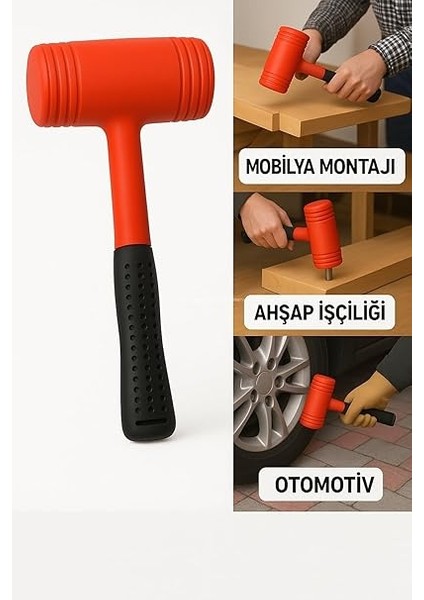 Çift Renkli Lastik Tokmak, Sert Plastik Başlık, Iz Bırakmaz, Ergonomik Kaymaz Saplı, Kaporta Işleri, Süpürgelik Montajı, Marangozluk ve Fayans Işleri Için Uygun, Dayanıklı El Aleti (70 Mm) fiyatları