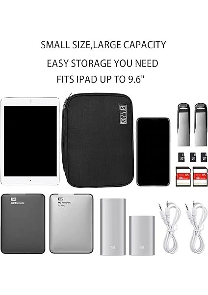 Seyahat Elektroniği Düzenleyici, Elektronik Aksesuarlar Için Su Geçirmez Kablo Düzenleyici Çanta, Çift Katmanlı Büyük Darbeye Dayanıklı Kablo Saklama Çantası, Kablo, Güç Bankası, Tablet Için fiyatları