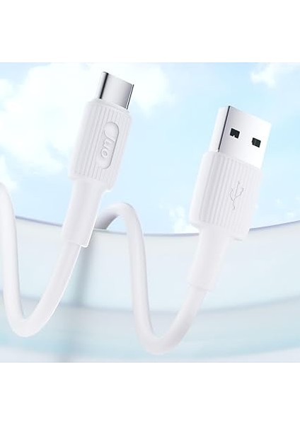 66W Usb-A To USB Type-C Silikon Hızlı Şarj ve Data Kablosu Beyaz 1 Metre fiyatları