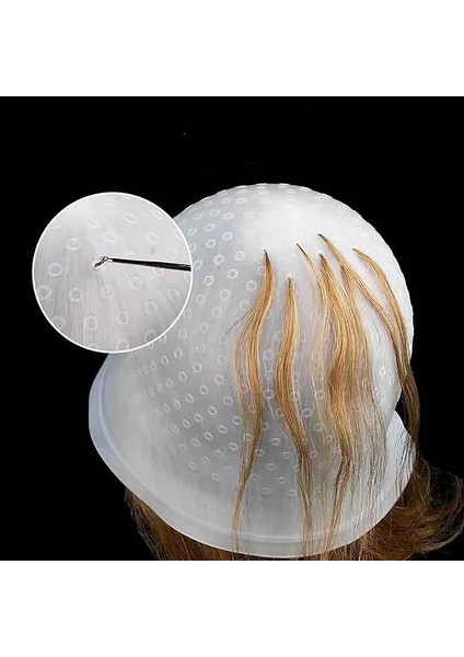 Saç Bonesi, Saç Tokası Iğnesi, Silikon Saç Başlığı Seti, Delikli Silikon Vurgulu Başlık, Saç Şekillendirme Başlığı, Profesyonel Salon ve Ev Saç Boyama Için Tekrar Kullanılabilir (1 Adet) indirimleri