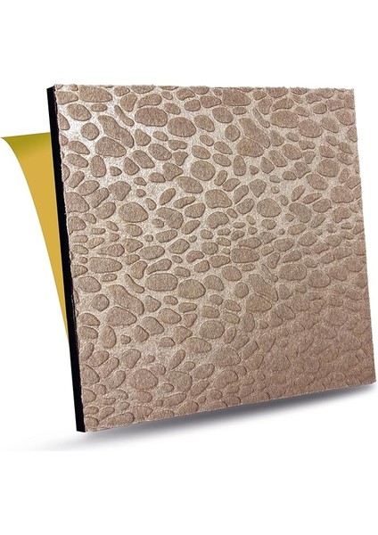 Kendinden Yapışkanlı Ses ve Isı Yalıtım Paneli, Akustik Duvar Paneli, Ses Yalıtım Süngeri, Keçe Kaplı Sünger 40X40 cm 6 Adet/1 M² Bej