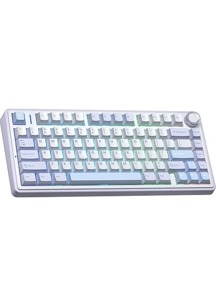 F75 Mekanik Rgb Tkl Gray Switch Kablosuz Makrolu Hot Swap Klavye Buz Mavisi modelleri