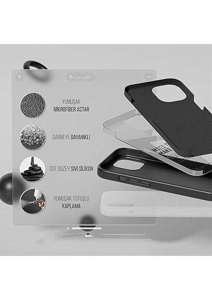 iPhone Kılıf Ince Sıvı Silikon 3 Katmanlı Tam Kaplamalı Yumuşak Jel Kauçuk Kılıf Kapak (Siyah, iPhone 11) indirimleri