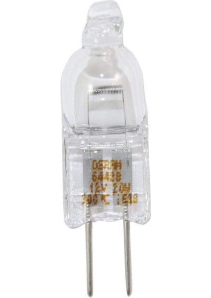 Halojen Pin Taban Lambası G4 12 V 20 Watt 64428 300 Derece Fırın Lambası