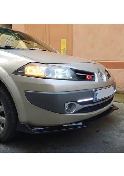 Megane Ile Uyumlu 2 Ön Lip 3 Parça Parlak Siyah Voltex