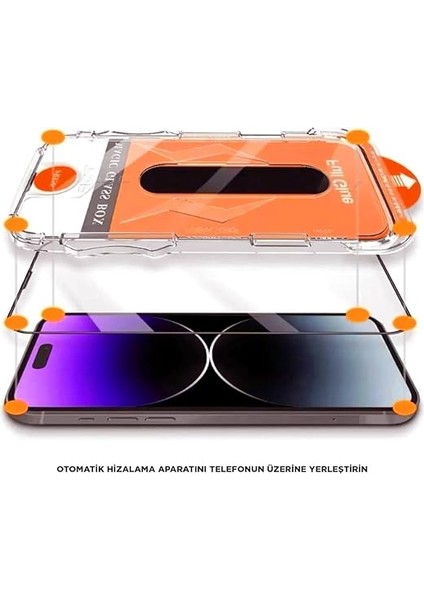 iPhone Ile Uyumlu Point Hizalama Aparatlı Darbe Emici ve Takılırken Camın Altında Kesinlikle Toz Bırakmayan Darbelere Karşı Ekstra Güçlü Ekran Koruyucu Cam (Iphone 11 / Xr) modelleri
