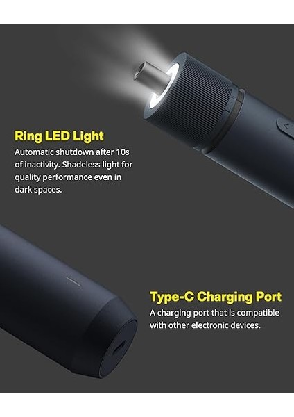 Elektrikli Tornavida Seti, 25 Parça Yükseltilmiş Bit Seti, 3.6V Akülü Tornavida Şarj Edilebilir, Manyetik Kasa Kapağı, 3 Tork Ayarı, 1500MAH Pil, Mobilya/elektrik Onarımları Için LED Işık fırsatları