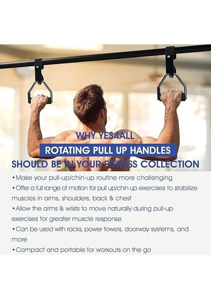 Döner Barfiks Sapları, Kaymaz, Köpük Saplar, 300 Kg'a Kadar Kapasite, 1 Çift fırsatları