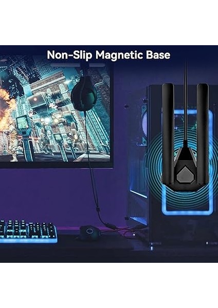 Tri Band Wifi 6e Anten 8dbi 2.4ghz 5.8ghz 6ghz Wlan Anten Manyetik Ayaklı, Rp-Sma Fiş Iç Anten Wlan Kablosuz Yönlendirici Bluetooth Wifi Güvenlik Kamerası ile Uyumlu indirimleri