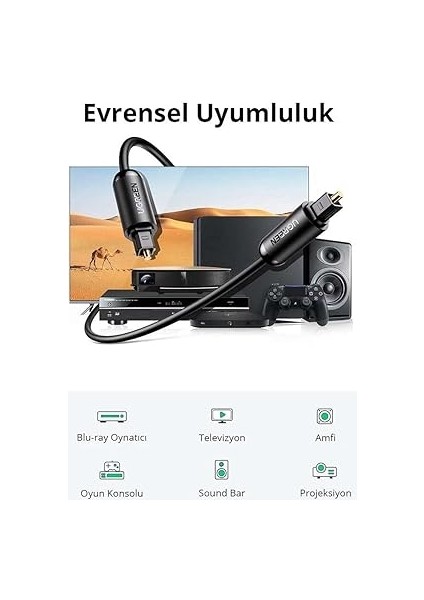 Fiber Optik Ses Kablosu Siyah 1.5 Metre fiyatları