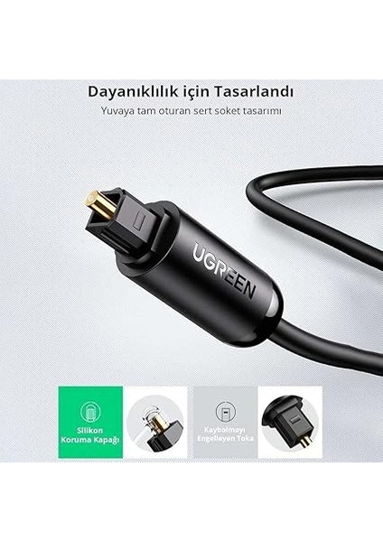 Fiber Optik Ses Kablosu Siyah 1.5 Metre indirimleri