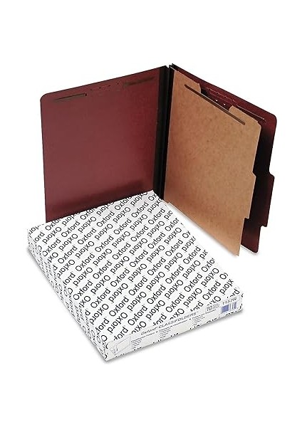 Baskılı Sınıflandırma Dosyası, 1 Bölücü, 5 cm Gömme Bağlantılı, A4 Boy, Kırmızı, 10'lu Paket modelleri