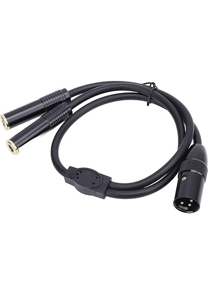 Xlr Erkek Ila Çift 6.35MM Dişi Y Ayırıcı Kablosu, Xlr Ila Ikili 1/4 Inç Mikrofon Kablosu Altın Kaplama Konnektörü Esnek Amplifikatör Için Kılıf (#3)
