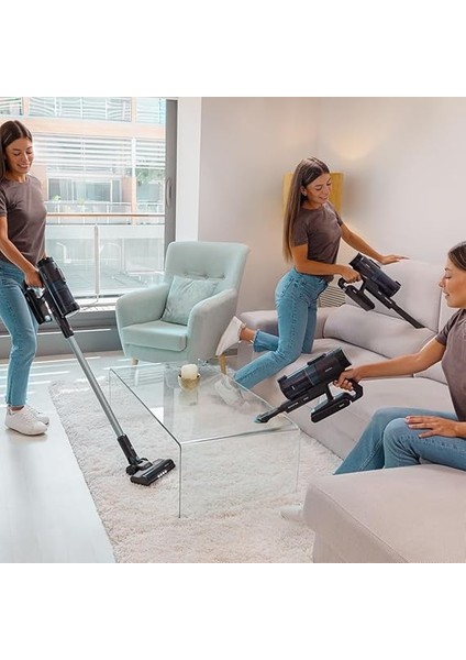 Conga Rockstar 1500 Ray Pure Akülü Süpürge Elektrikli Süpürge. 215 W, 12 Kpa, Otonomi 45 Dk, 3'ü 1 Arada, Karışık Fırça, Aksesuarlar, 2 Program, Paralel Siklon, 500 ml Tank indirimleri