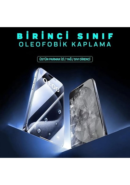 iPhone 15/16 Uyumlu Tam Kaplayan Tozsuz Uygulama 9h Ekran Koruyucu Kırılmaz Temperli Cam Şeffaf/hayalet Seçenekleri modelleri