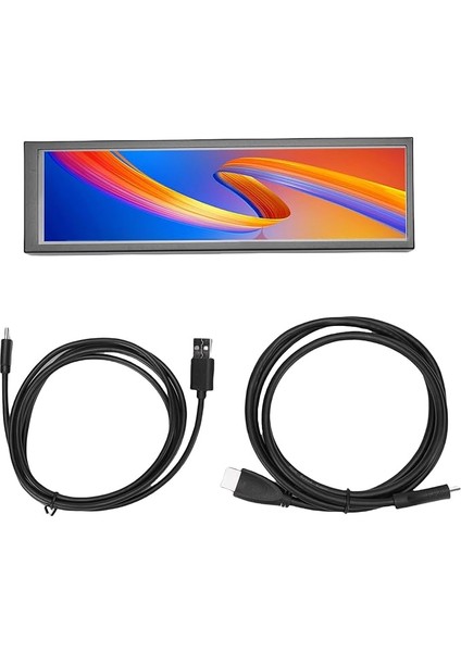 Sıcaklık Ekranı, 8.8 Inç Ikincil Ekran 1920X480 Hd Bilgisayar Sensör Paneli, 178 Derecelik Görüntüleme Açısı ile Net Okunabilir Arayüz Için Dinamik Tema (Kapasitif Dokunmatik Ekran Versiyonu)