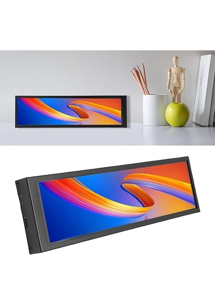 Sıcaklık Ekranı, 8.8 Inç Ikincil Ekran 1920X480 Hd Bilgisayar Sensör Paneli, 178 Derecelik Görüntüleme Açısı ile Net Okunabilir Arayüz Için Dinamik Tema (Kapasitif Dokunmatik Ekran Versiyonu) fiyatları