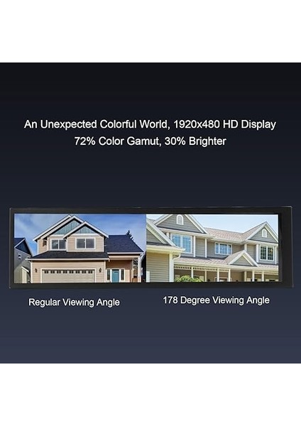 Sıcaklık Ekranı, 8.8 Inç Ikincil Ekran 1920X480 Hd Bilgisayar Sensör Paneli, 178 Derecelik Görüntüleme Açısı ile Net Okunabilir Arayüz Için Dinamik Tema (Kapasitif Dokunmatik Ekran Versiyonu) indirimleri