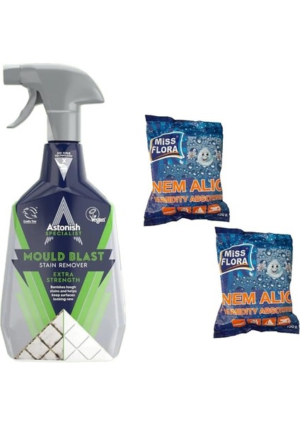 Astonish Küf Temizleyici 750 ml + Miss Flora Nem Alıcı 450 G Yedek 2 Adet