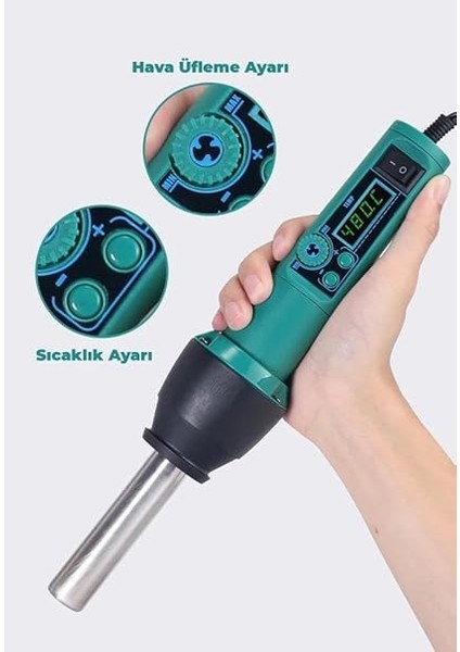 YIHUA-8858-I Isı Ayarlı Sıcak Hava Tabancası fiyatları