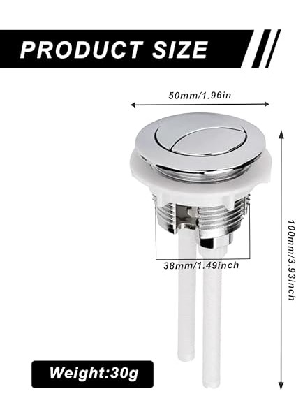 Tuşu Tahliye Vanası Çift Basmalı Düğme, Wc Basma Tuşları Yedeği Çift Wc Yıkama Düğmesi Yuvarlak Tuvalet Yıkama Düğmesi Wc Tuşu Tuvalet Su Tankı Için Basma Tuşları (B) fiyatları