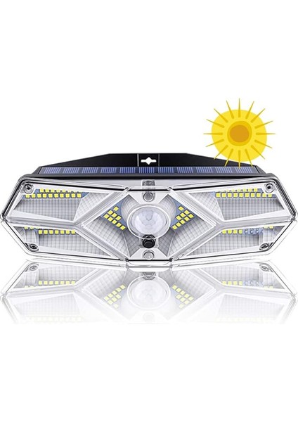 Güneş Enerjili Hareket Sensörlü, 6 Taraflı 104 LED AYDINLATMA/GT-SL13