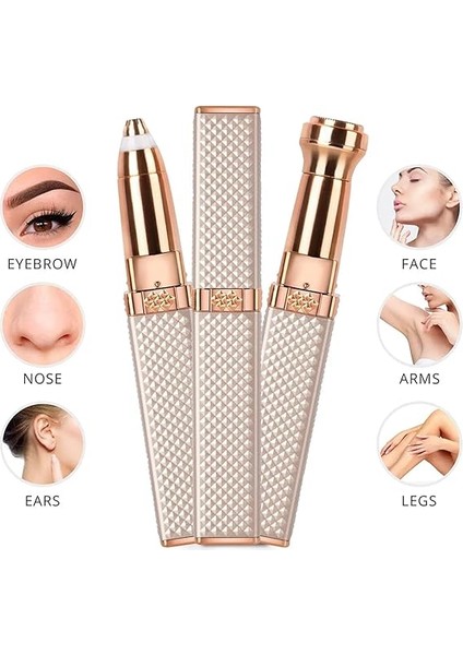 Nesil Luxury 2 Başlıklı Şarjlı Işıklı Kaş Bıyık Yüz Çevresi Kadın Tüy Epilasyon ve Traş Makinesi fiyatları