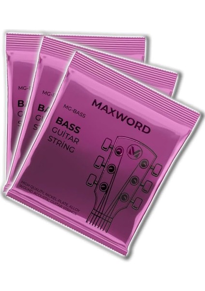 Gt-Bass-3x Kaliteli Bas Gitar Teli 3 Takım Set