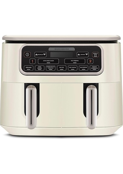 Aır Pro Cook Duo Köz Xxxl 8 L Aırfryer Iconıc Beıge