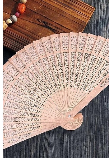 Ahşap El Yelpazesi Doğal Görünümlü Hafif Estetik Yelpaze Ahşap fırsatları