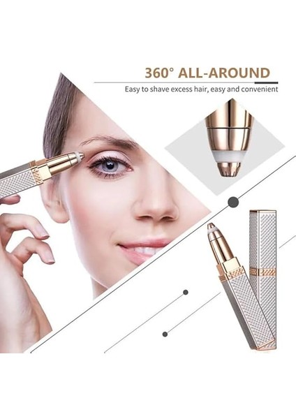 Nesil Luxury 2 Başlıklı Şarjlı Işıklı Kaş Bıyık Yüz Çevresi Kadın Tüy Epilasyon ve Traş Makinesi fırsatları