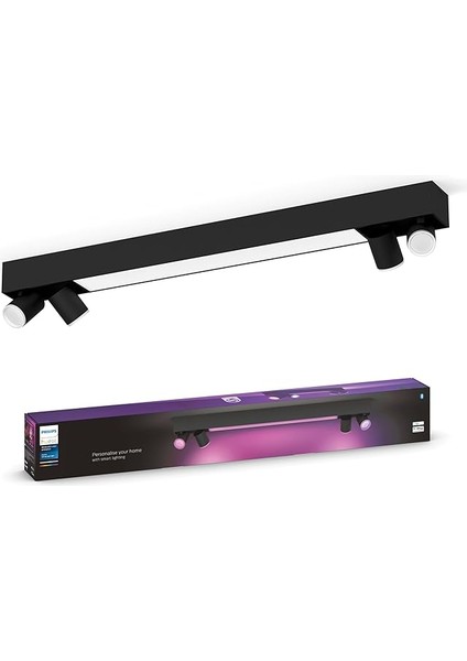 Hue Centris LED 4'lü Akıllı Spot Lamba 4X4.2W (Siyah)