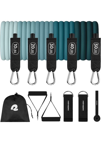 Kulplu Antrenman Bantları, Kapı Çapası, Kadın ve Erkek Için Taşıma Çantası, 5 Adet