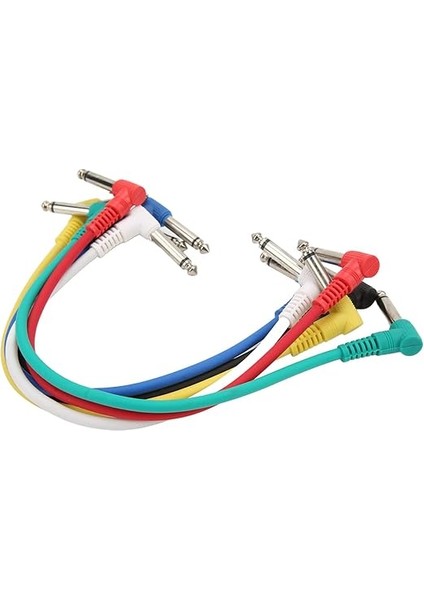 Gitar Yama Kablosu, 6 Adet Efekt Kablosu Renk Korumalı Gürültü Azaltma Pedalı Patch Kabloları Elektro Gitar Bas Için fiyatları