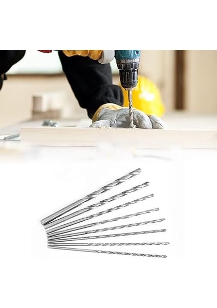 8 Adet Ekstra Uzun Matkap Ucu Seti Ahşap Delme Için Yüksek Hız Çeliği 4-10MM Matkap Uçları, Sstraight Shank Büküm Matkap Uçları Geniş Uygulama Matkap Ucu Seti fiyatları