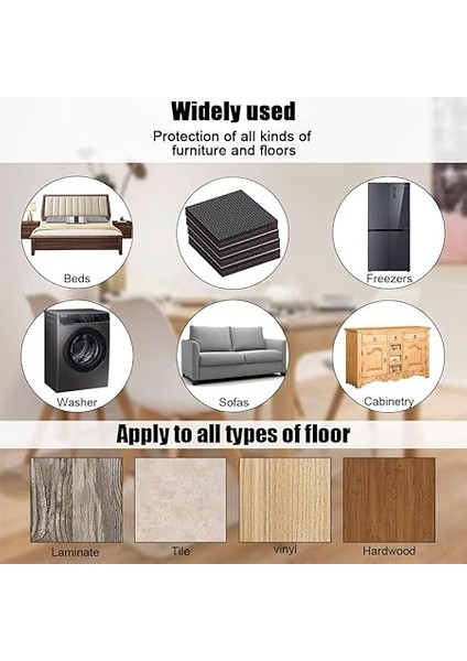 Kaymaz Pedler, 24 Adet 50 mm Mobilya Için Kaymaz Ped, Kare Kauçuk Ayaklar, Kendinden Yapışkanlı, Kalın, Kaymaz Kauçuk Ped, Profesyonel Mobilya Durdurucu, Zemin Koruması ve Çizilme Koruması modelleri